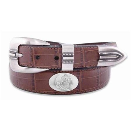 ZEPPELINPRODUCTS ZeppelinProducts FSU-BOLPTCRC-TAN-42 FSU Concho Croc Tan Leather Belt; 42 Waist FSU-BOLPTCRC-TAN-42